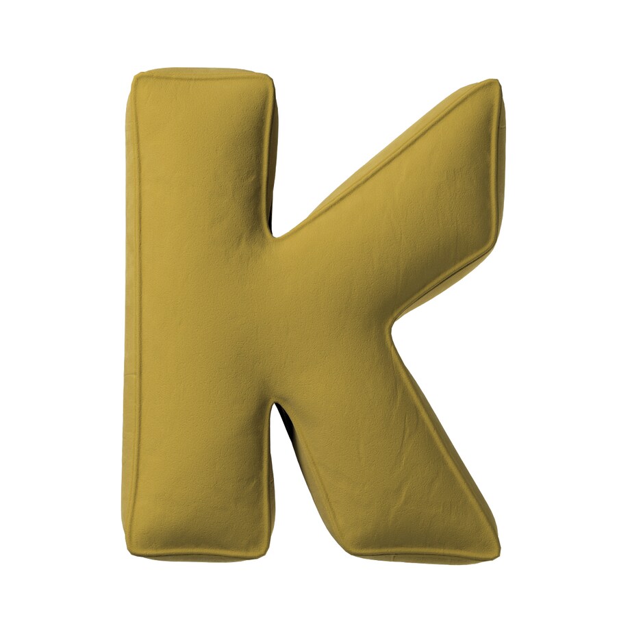 Poduszka literka K, oliwkowy zielony, 35x40cm, Posh Velvet