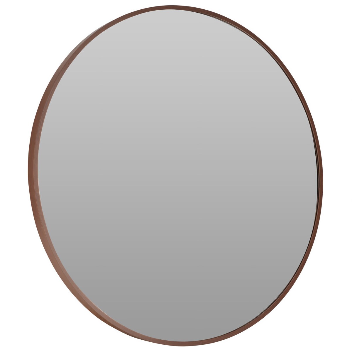 Lustro okrągłe STORM Ø 60 cm, brązowe