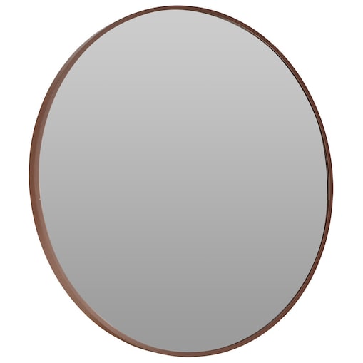 Lustro okrągłe STORM Ø 60 cm, brązowe
