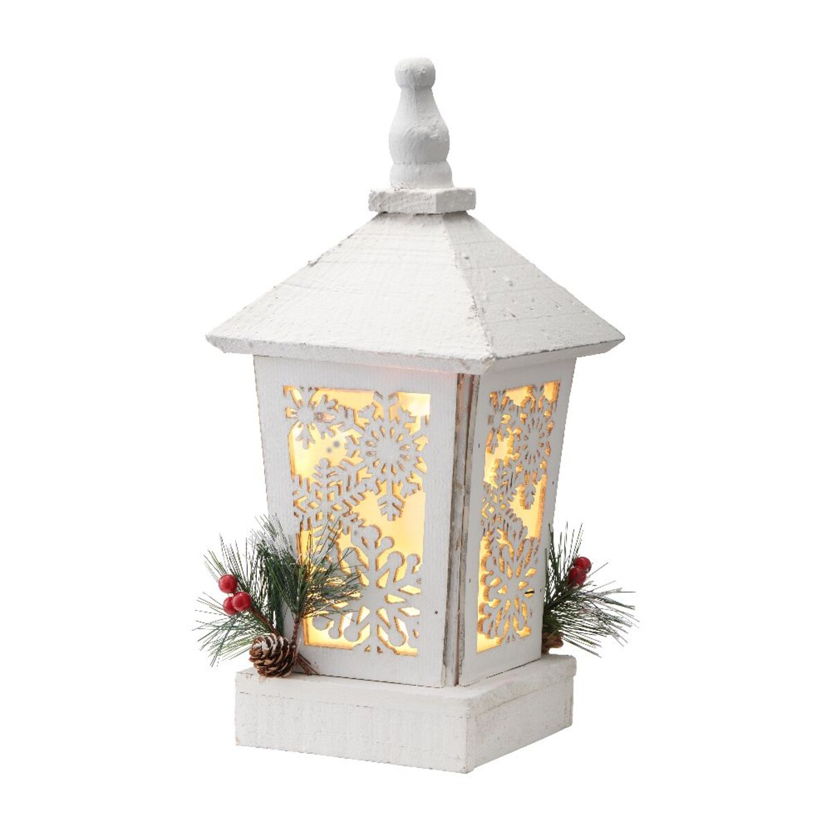 VILLA ITALIA Lampion świąteczny LED biały 35 cm SAN NICOLA
