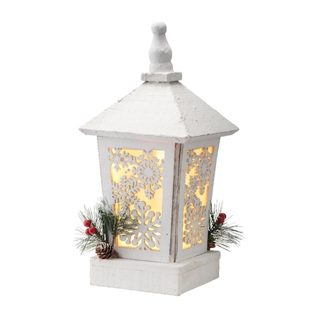 VILLA ITALIA Lampion świąteczny LED biały 35 cm SAN NICOLA