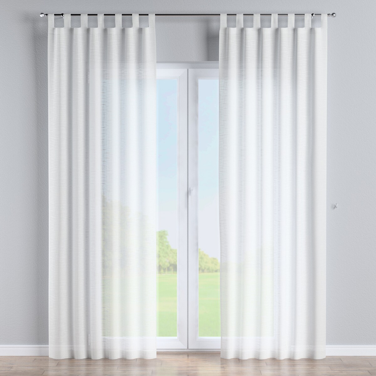 Zasłona na szelkach 1 szt. 130x245 prześwitujący ecru