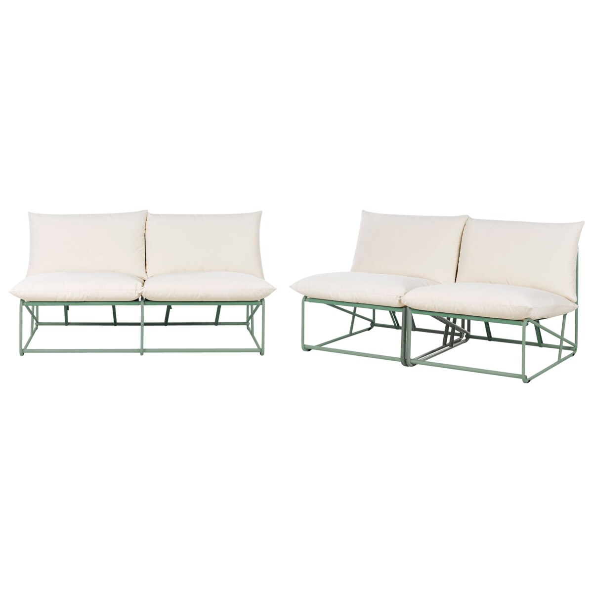 Zestaw ogrodowy dla 4 osób PICO Metal Zielony