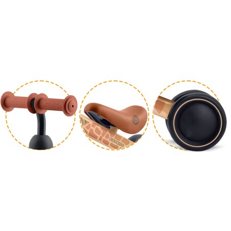 Rowerek biegowy Ricokids RK-606 trójkołowy jeździk dla dzieci lekki solidny Żyrafa brązowy