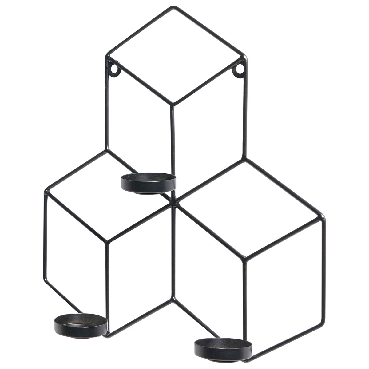 Świecznik wiszący TAROUCA Metal 31 cm Czarny