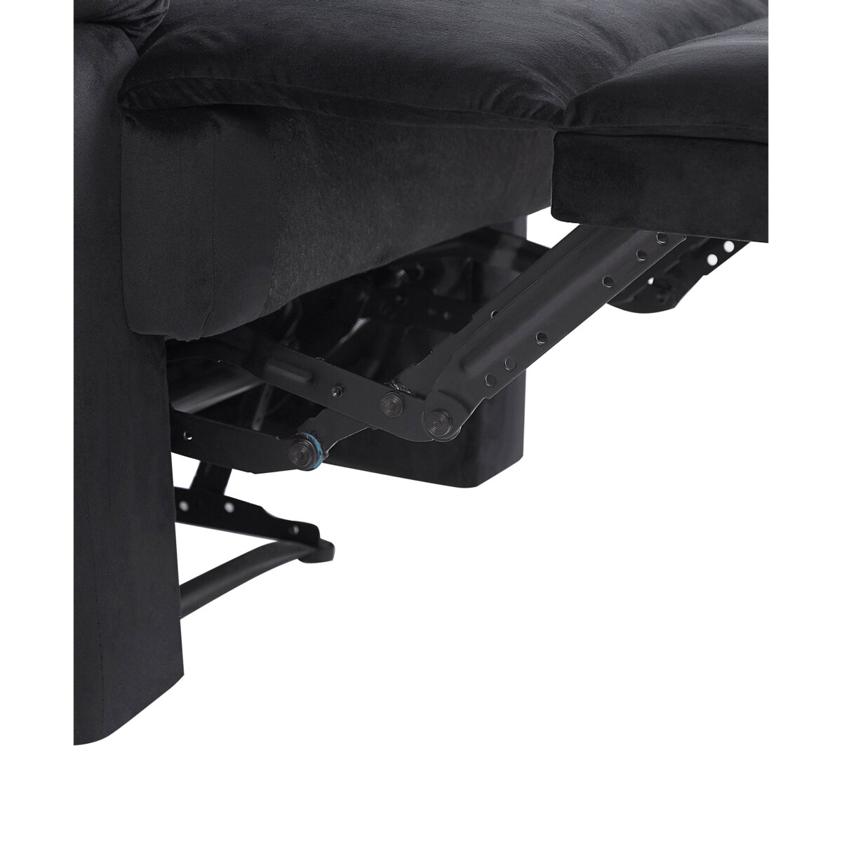 Fotel rozkładany welurowy czarny ESLOV