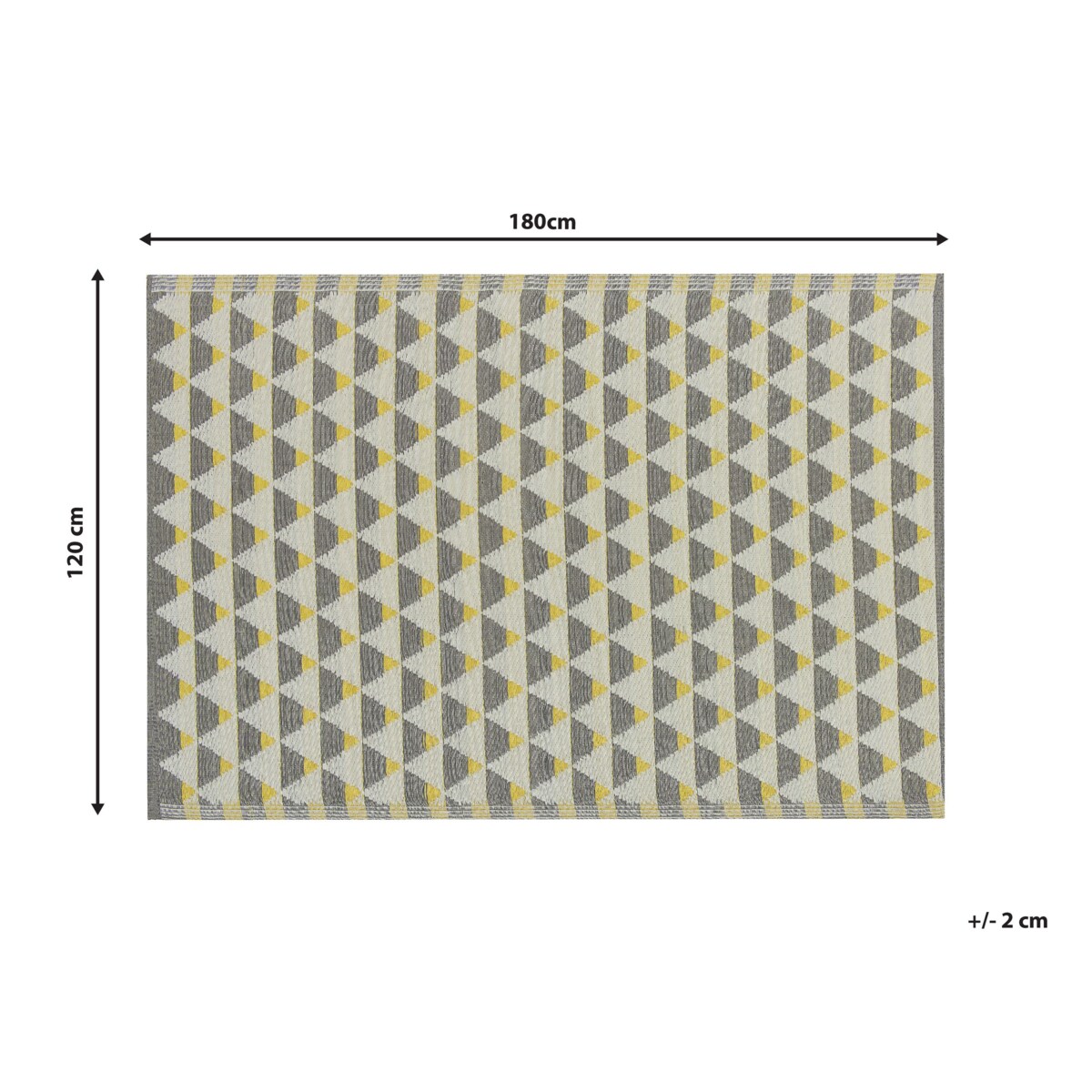Dywan zewnętrzny 120 x 180 cm szaro-żółty HISAR