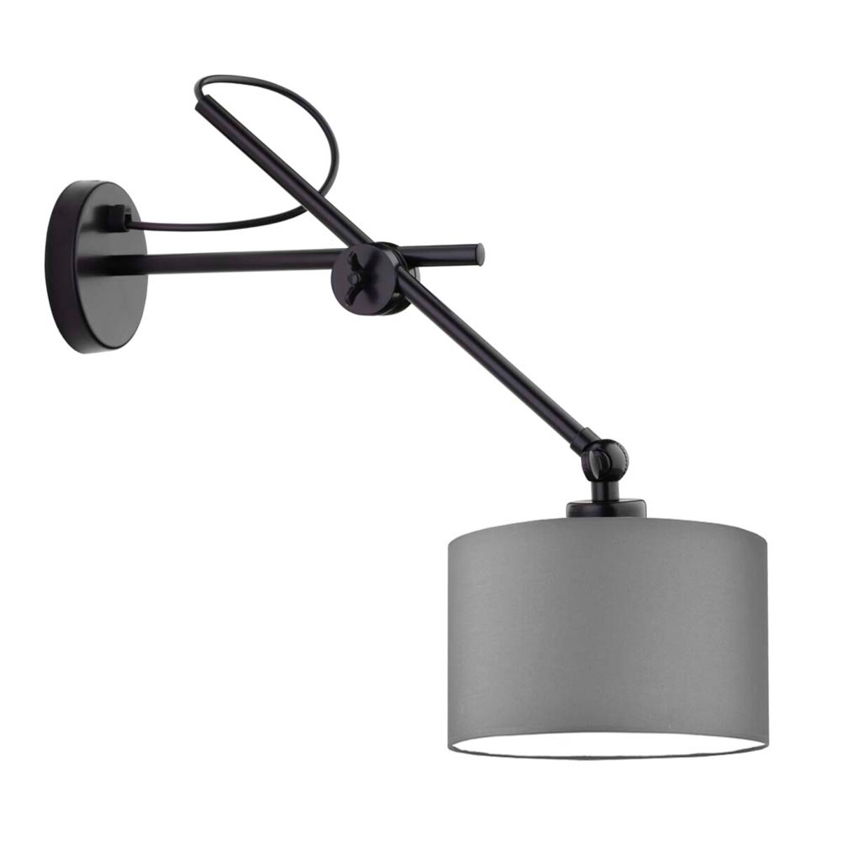 Kinkiet przegubowy lampa ścienna lampa na ścianę regulowany z abażurem walec MODERN