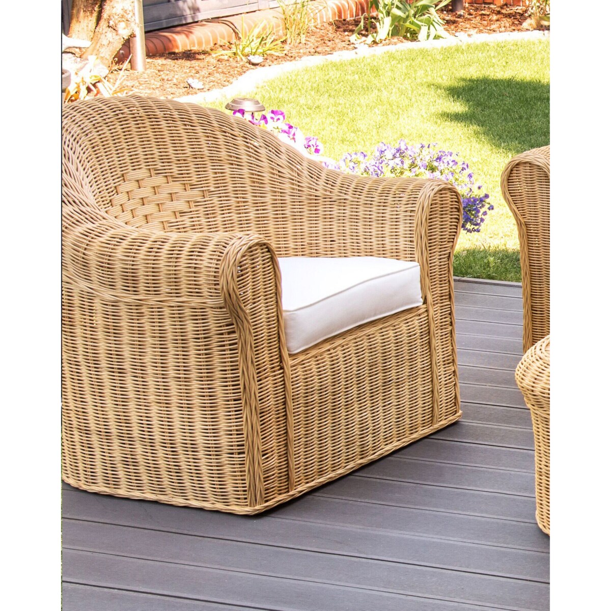 Krzesło ogrodowe Rattan Naturalny LIVADEIA