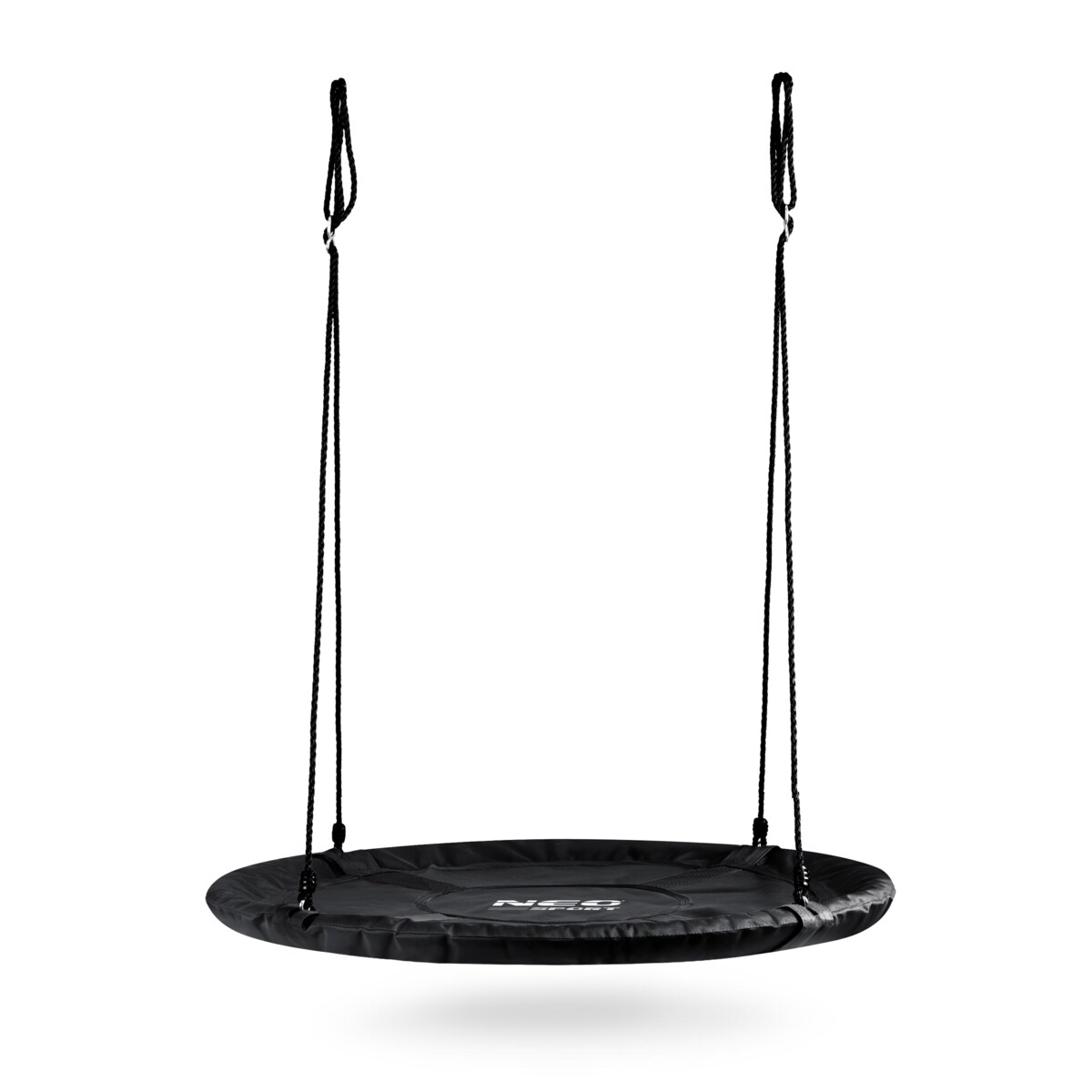 Huśtawka ogrodowa Neo-Sport Swingo bocianie gniazdo fotel wiszący 100 cm czarna