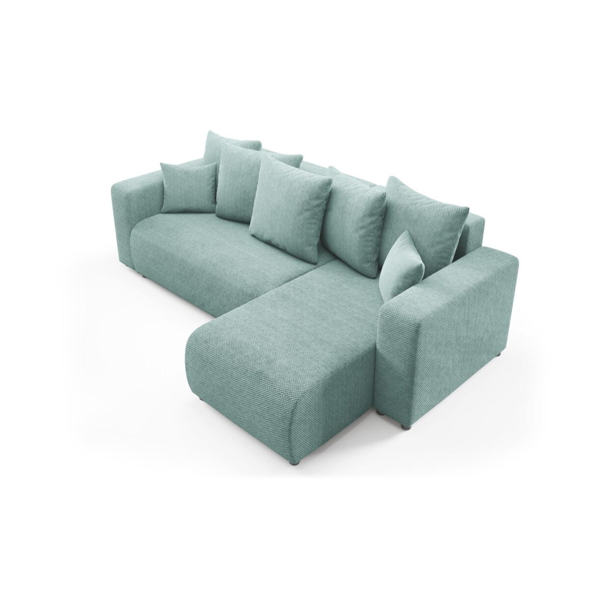 Narożnik EVORA L z pojemnikiem tkanina miękki plusz Kolor: Onega 06