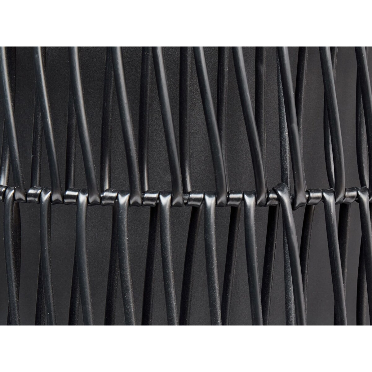 Zestaw 2 doniczek na kwiaty z technorattanu czarny BRODIEA