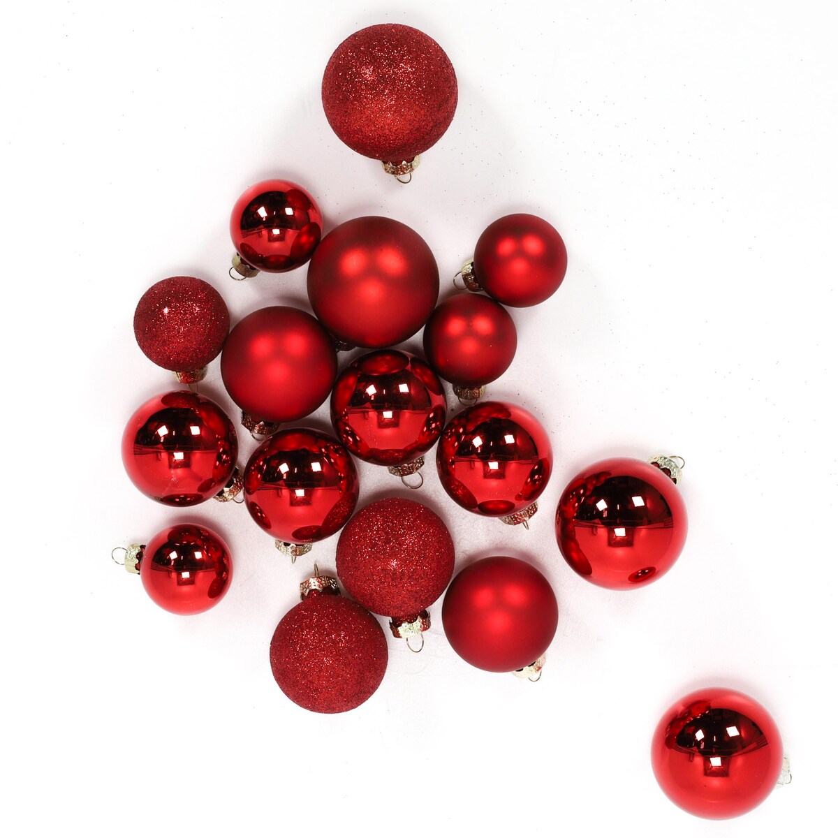 Zestaw bombek świątecznych w różnych rozmiarach, 70 szt.