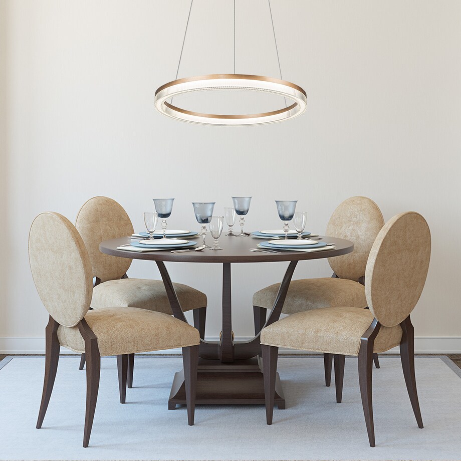 Lampa sufitowa wisząca Light Prestige Midway złoty LED CCT 3000K/4000K/6000K (regulowana) 1 szt.