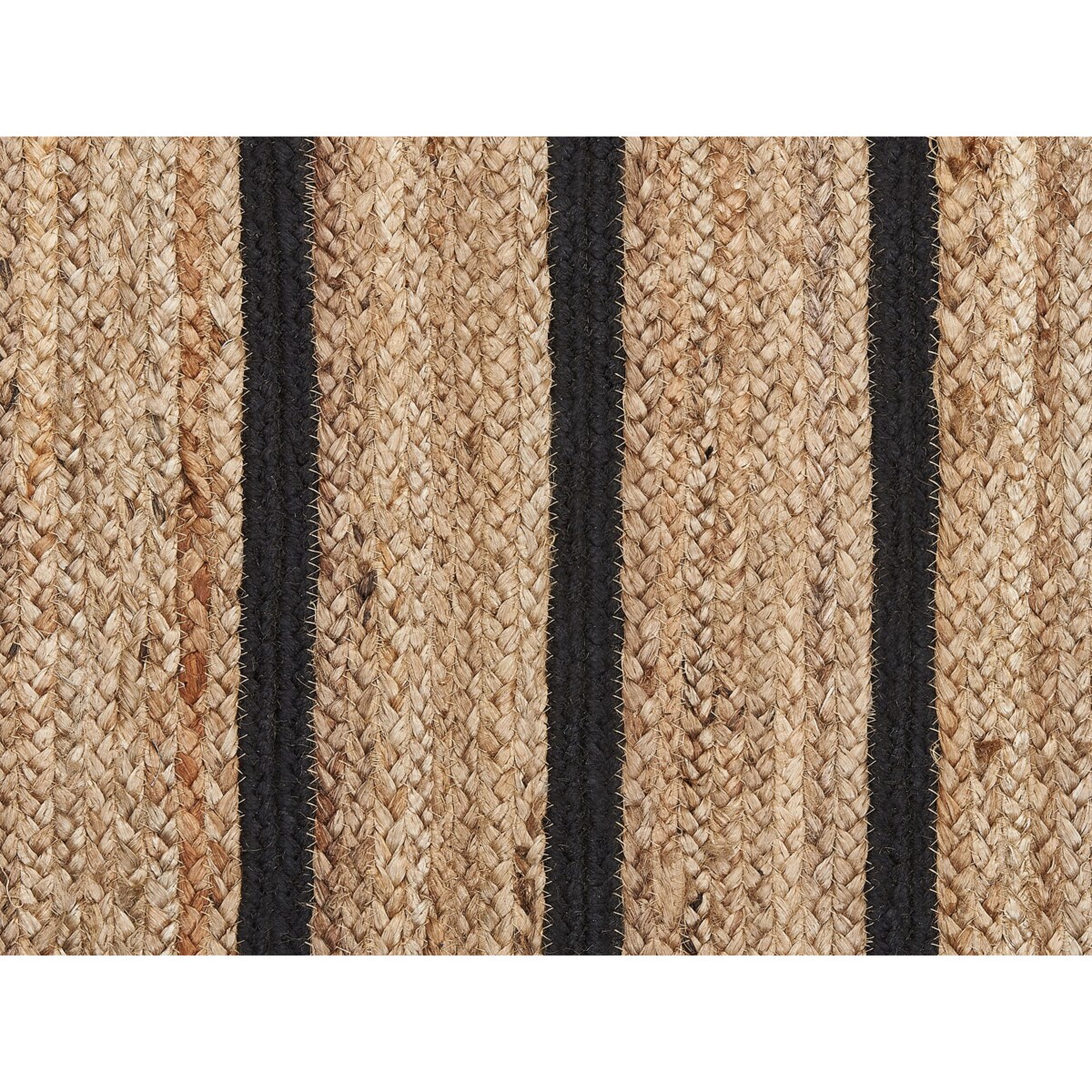 Dywan z juty 140 x 200 cm beżowy z czarnym KARADONA