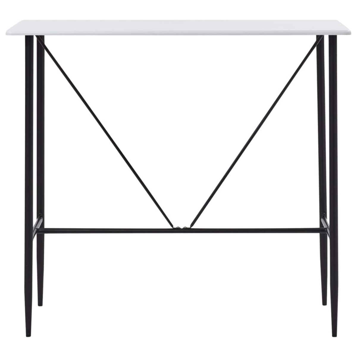 vidaXL Stolik barowy, biały, 120 x 60 x 110 cm, MDF