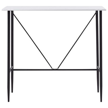 vidaXL Stolik barowy, biały, 120 x 60 x 110 cm, MDF