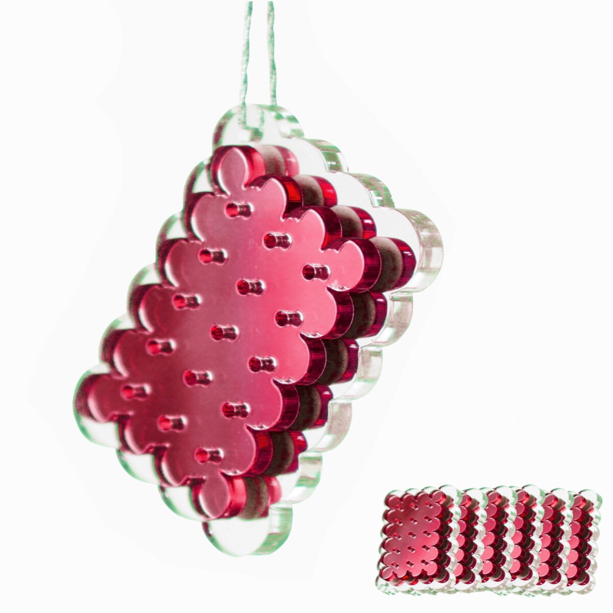 Dekoracje świąteczne HERBATNIKI czerwnone 6szt.