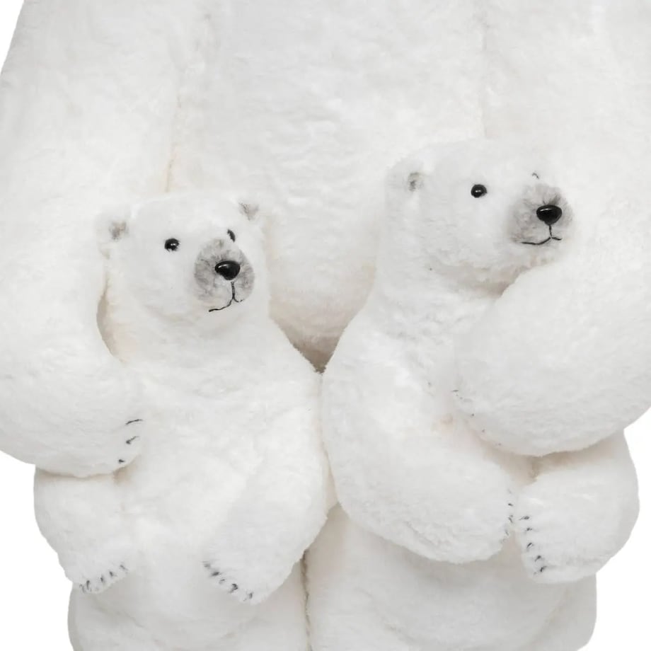 Figurka - mama miś polarny z niedźwiadkami 95 cm