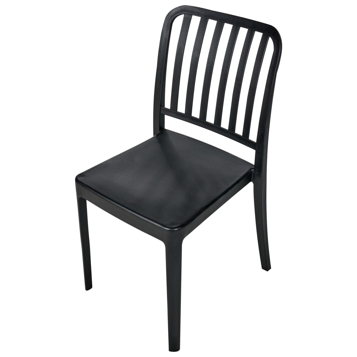 Zestaw 4 krzeseł ogrodowych SERSALE Materiał syntetyczny Czarny