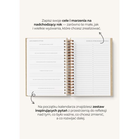 Planner dzienny 2026 na spirali – Ember