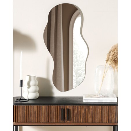 Lustro ścienne AUXERRE 40 cm 80 cm Srebrny
