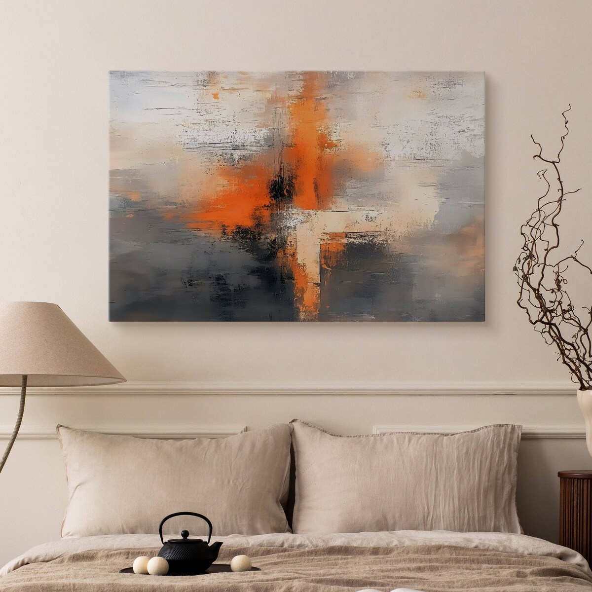 Obraz Na Płótnie Abstrakcja Mural Farba Nowoczesny Styl Glamour 120x80cm