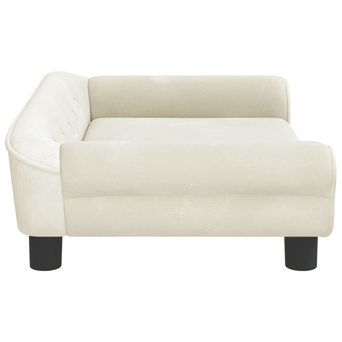 vidaXL Sofa dla dzieci, kremowa, 70x45x26 cm, aksamit