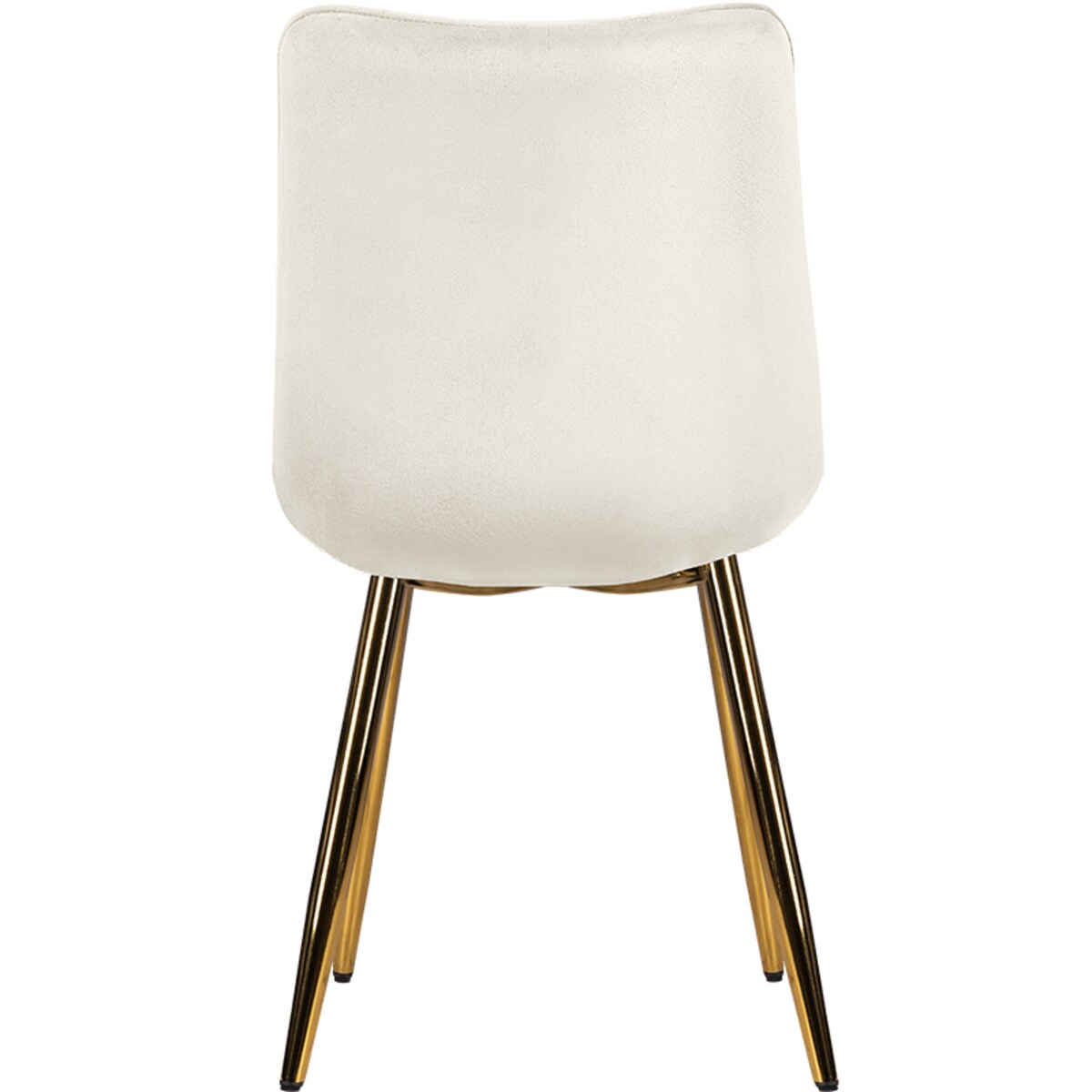 Krzesło tapicerowane welurowe beżowe pikowane glamour złote nogi