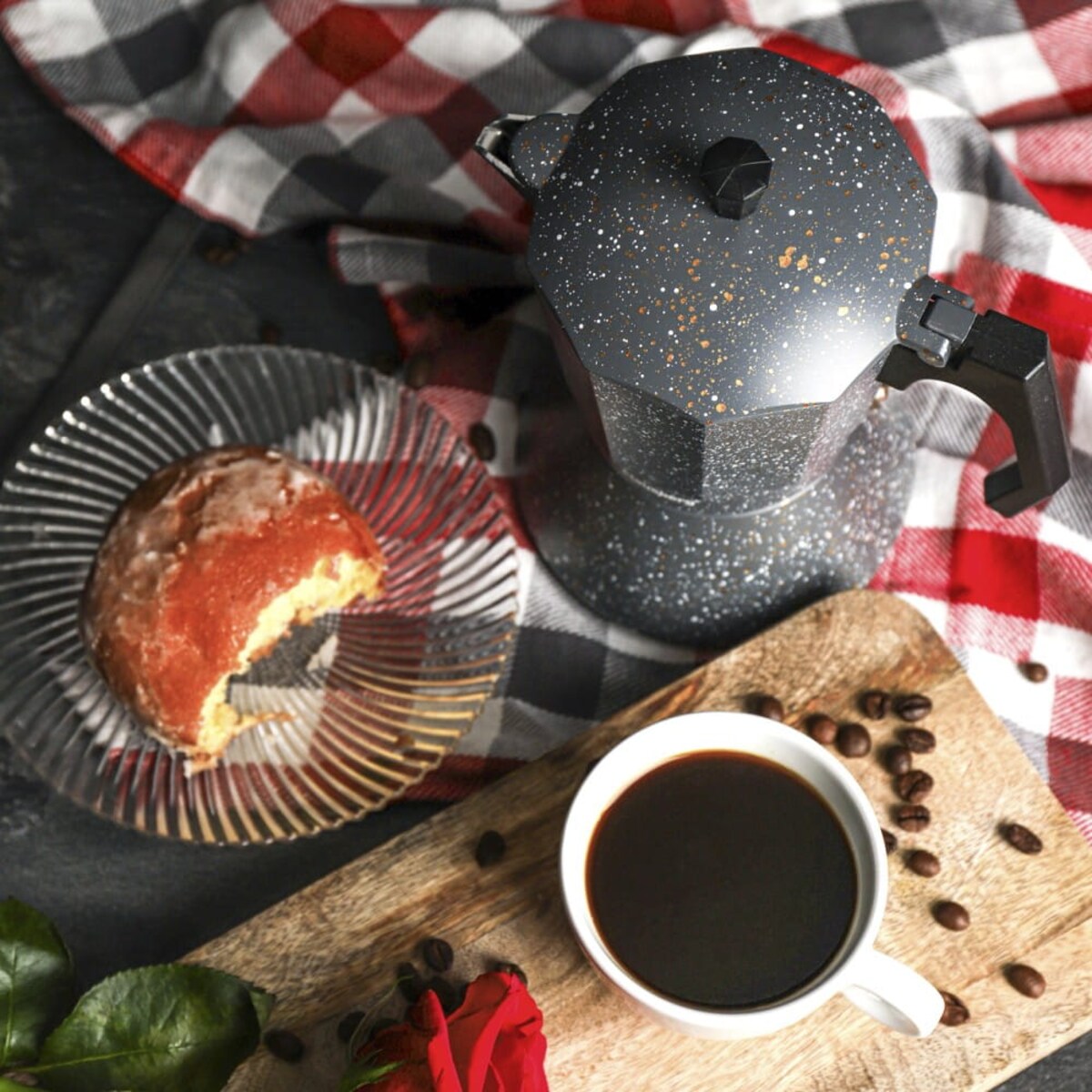 Kawiarka espresso 600ml 12 filiżanek szara KLAUSBERG