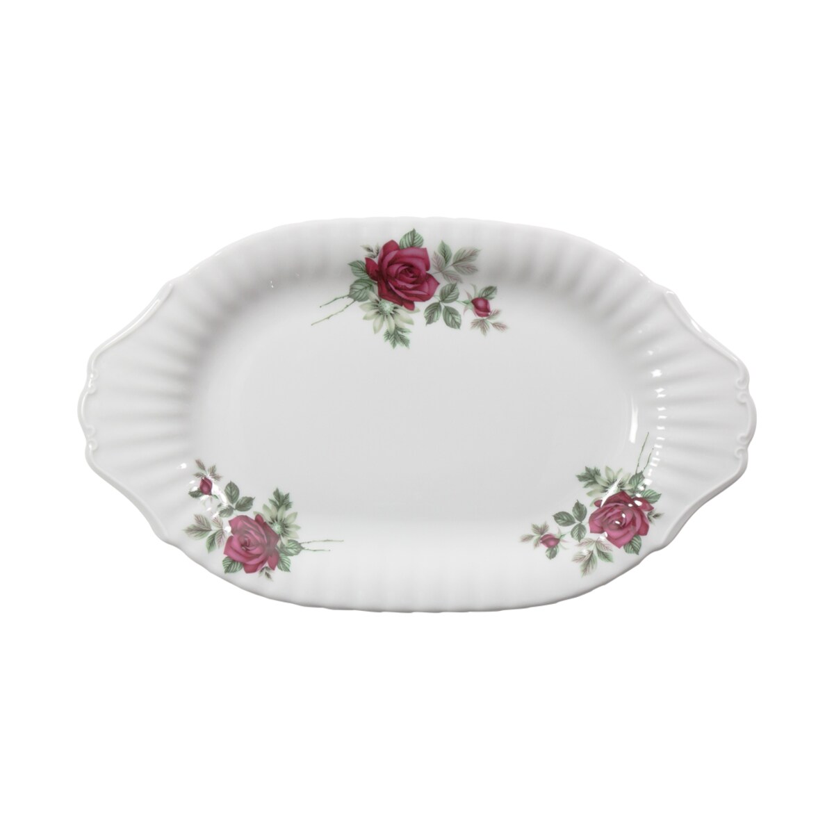 Półmisek owalny 28 cm Iwona Bordowa Róża B826