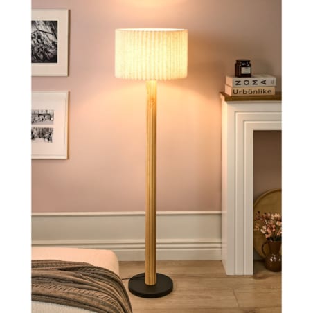 Lampa podłogowa BELESSA Len Jasnobeżowy