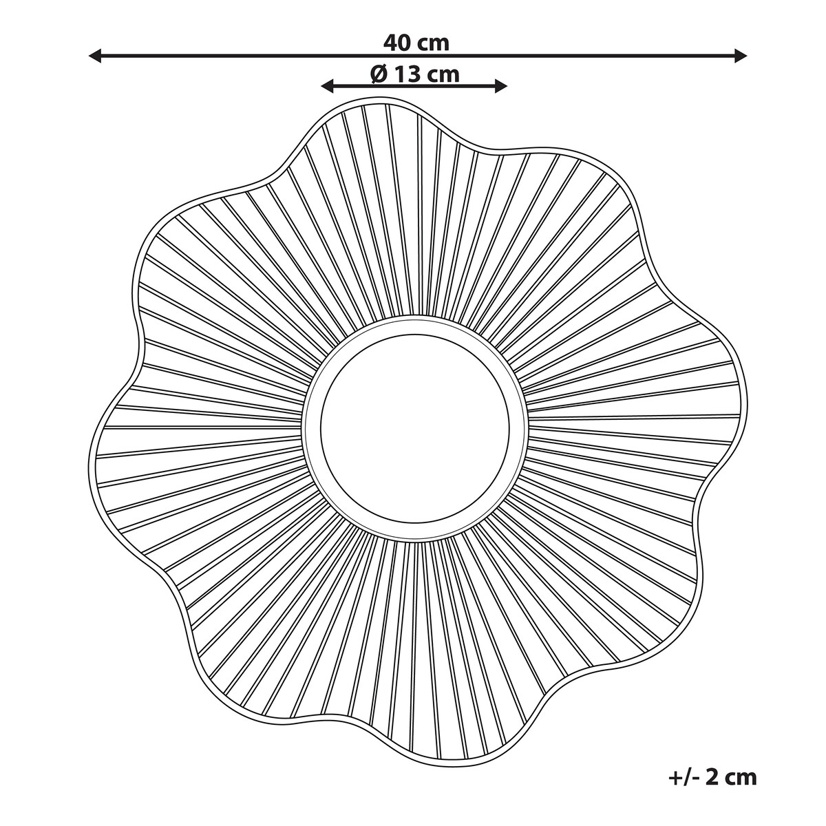 Lustro ścienne SENS 40 cm 40 cm Metal Złoty