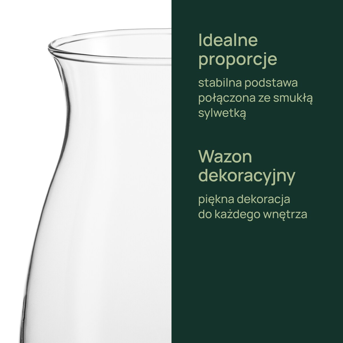 Wazon szklany Flor 20 cm