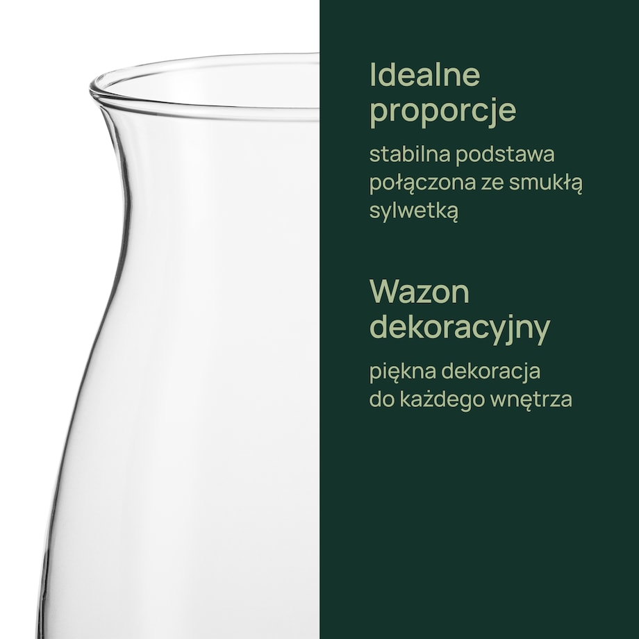 Wazon szklany Flor 20 cm