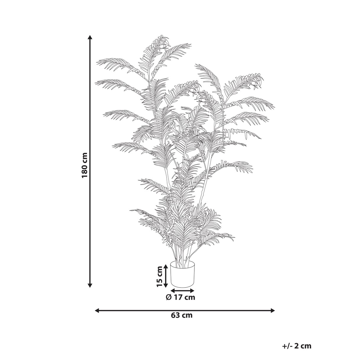 Sztuczna roślina PALM TREE 180 cm Zielony