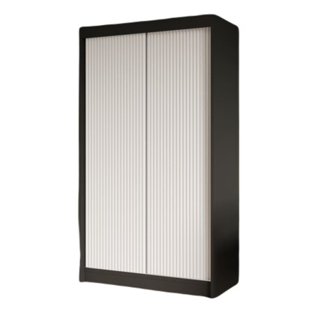 Szafa ryflowana, przesuwna 120-korpus czarny + front biały