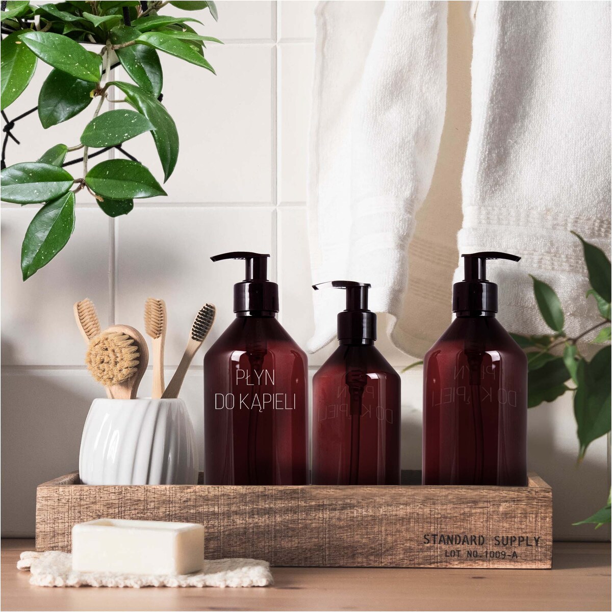 Butelka Z Pompką Dozownikiem Płyn Do Kąpieli 500 Ml Wielokrotnego Użytku Wielorazowa