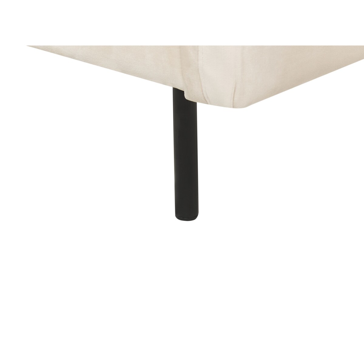 Sofa 3-osobowa welurowa jasnobeżowa VINTERBRO