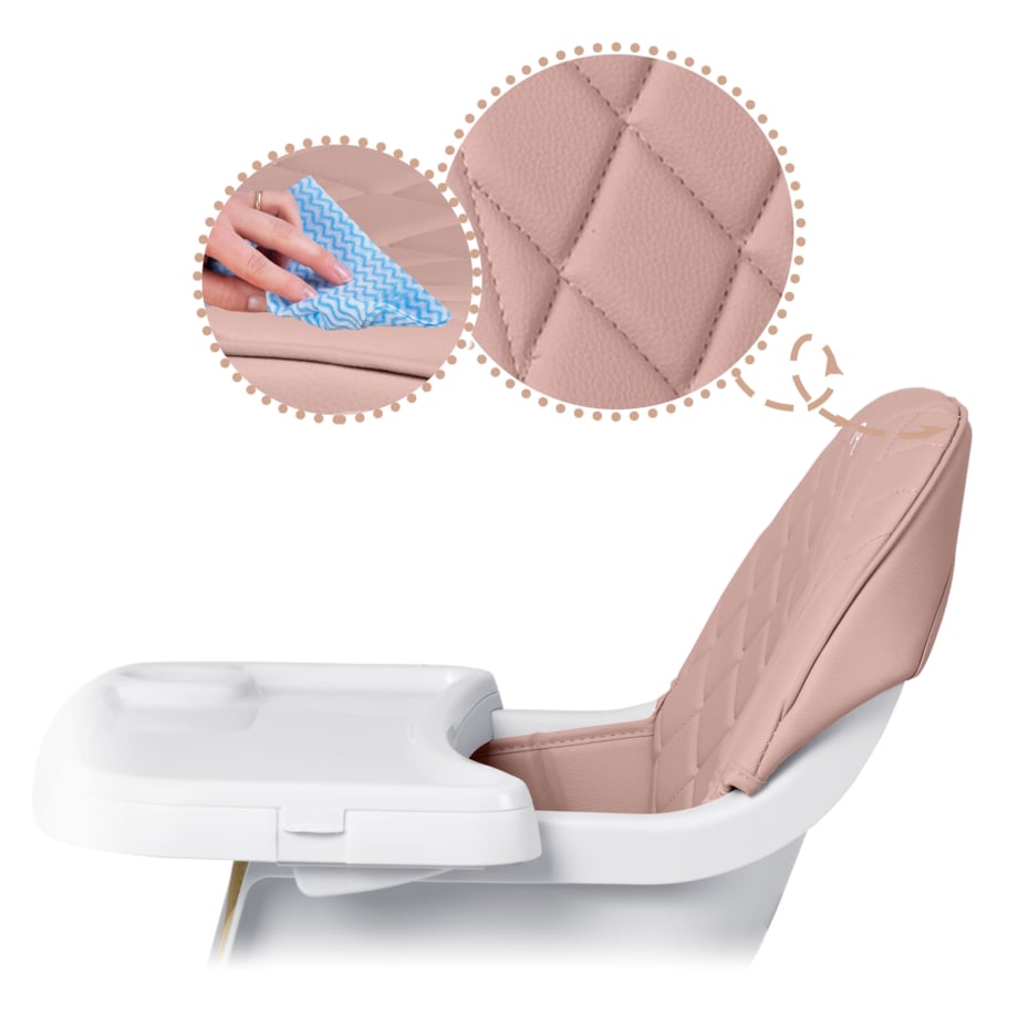 Krzesełko do karmienia dla dzieci fotelik 3w1 tacka Nukido