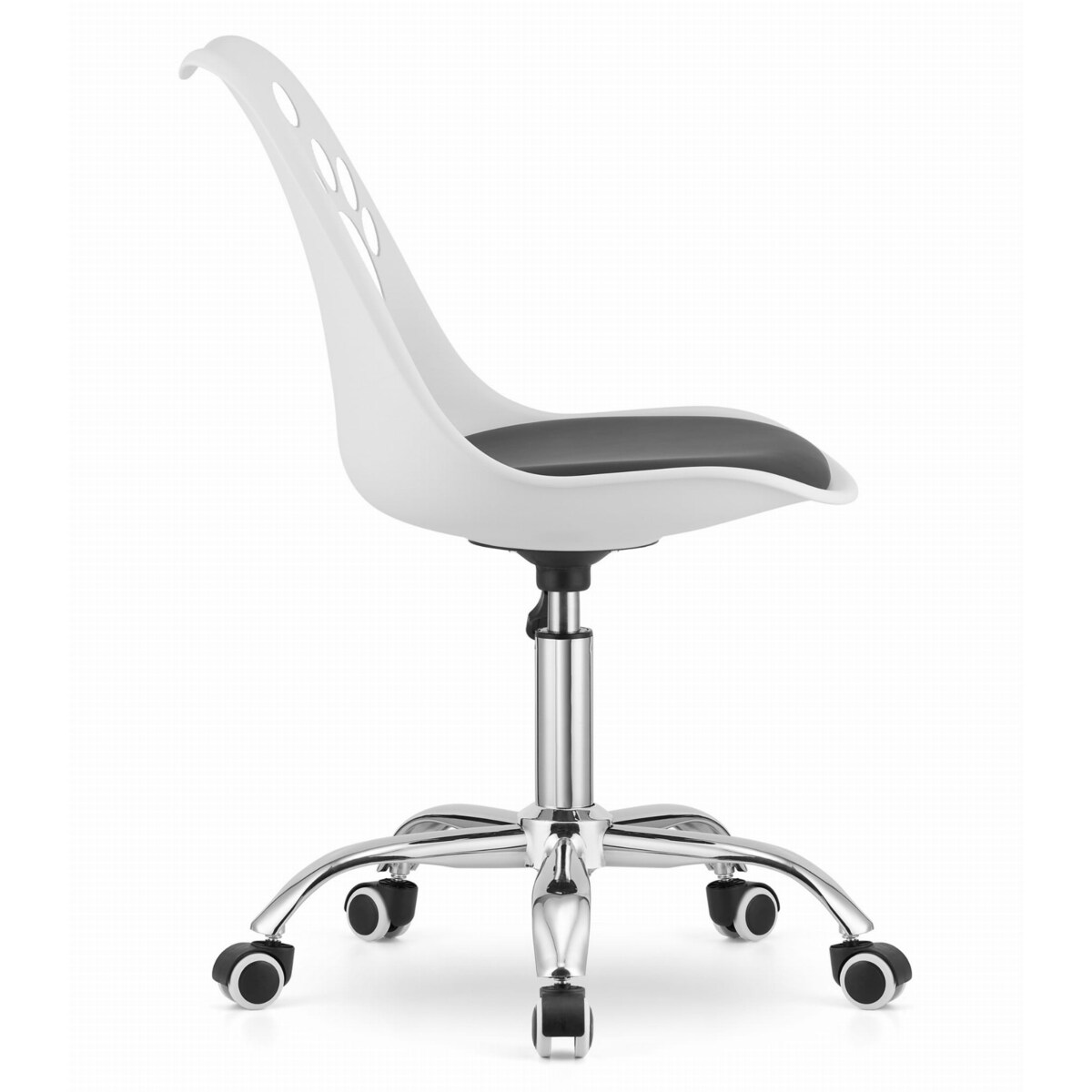 Krzesło Do Jadalni Kuchni Salonu Obrotowe Print - Biało-Czarne