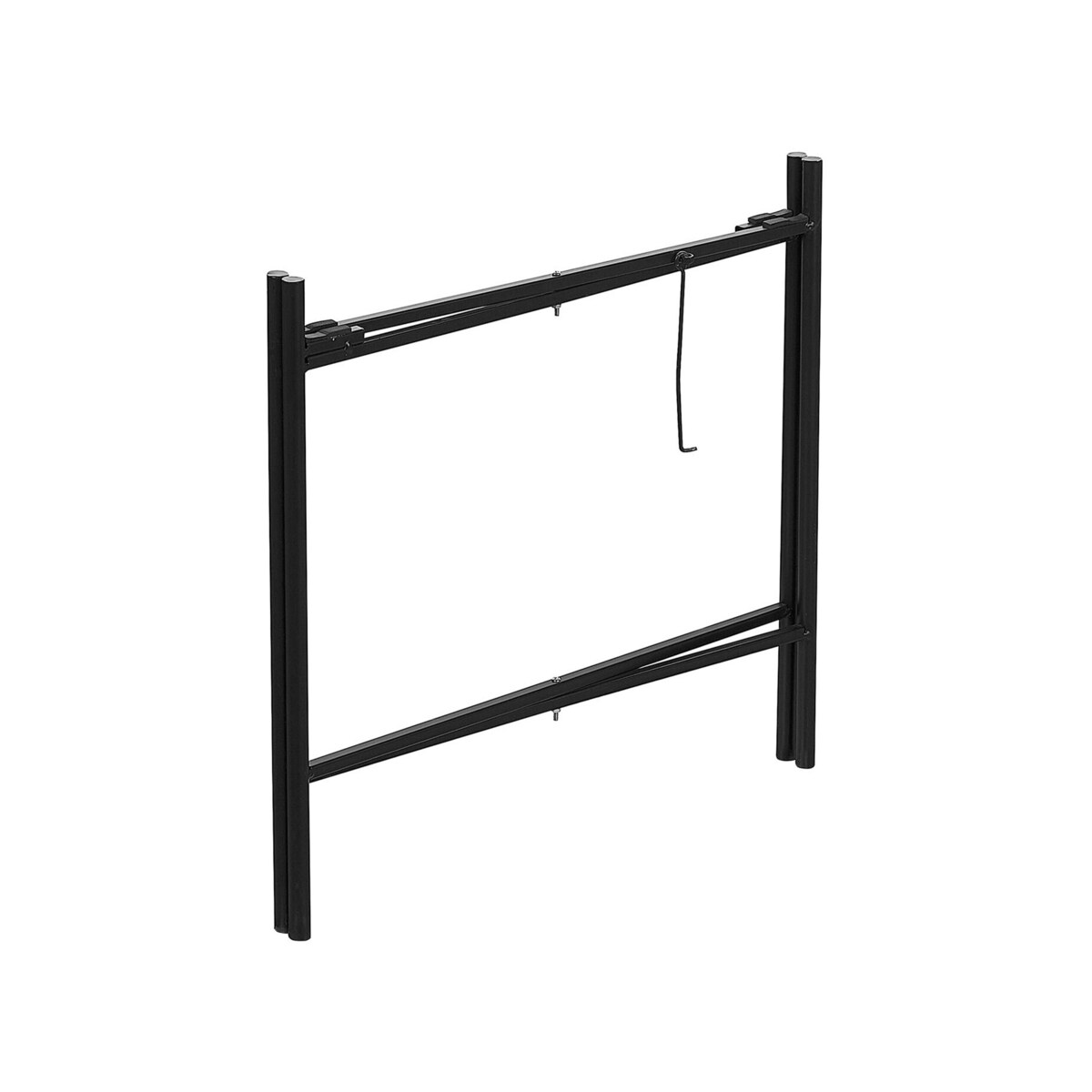 Stolik pomocniczy z tacą czarny z jasnym rattanem VIENNA