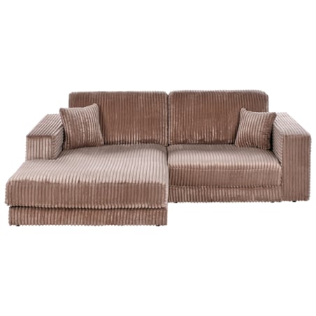 Narożnik LOFOTEN Sztruks Jasnobrązowy dla 3 osób Prawostronny