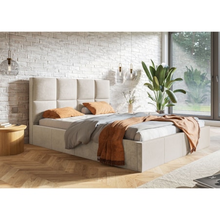 Łóżko sypialniane SIM 160x200 - Beżowe