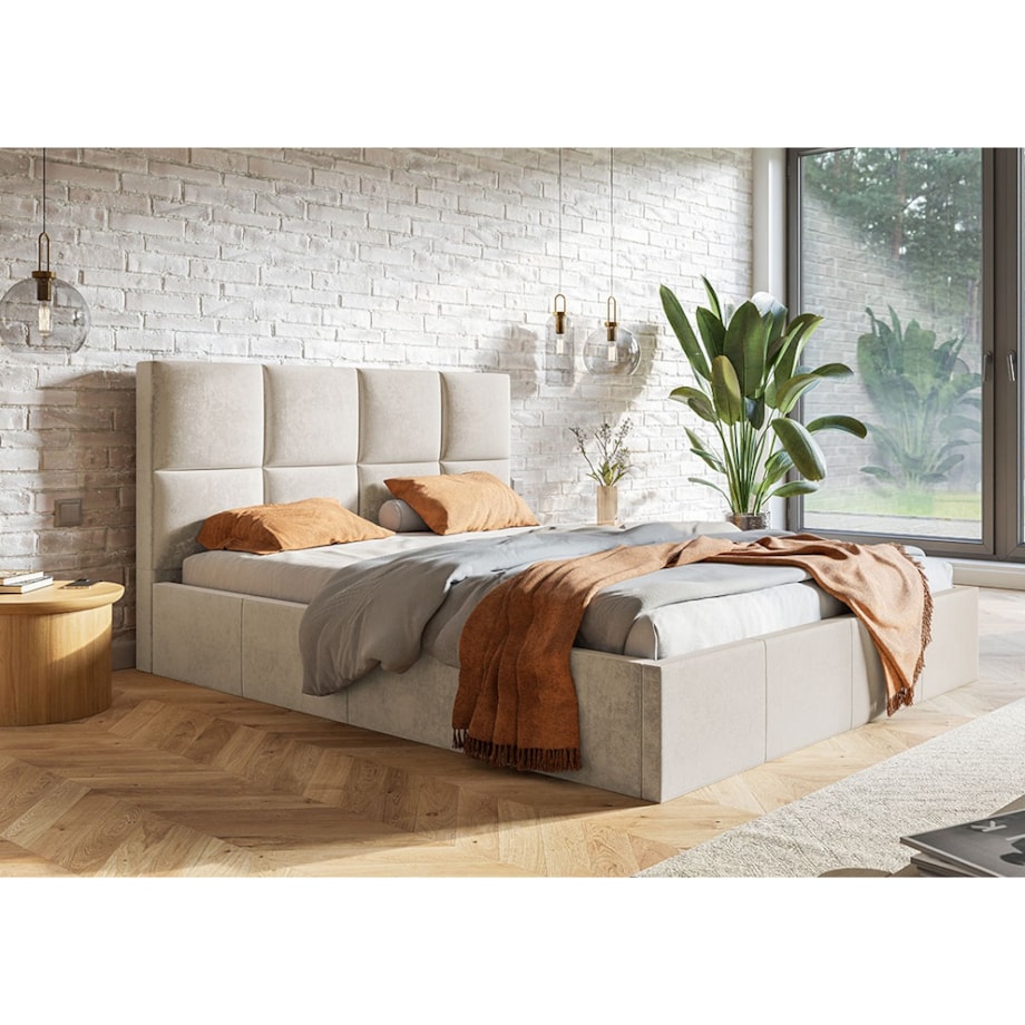 Łóżko sypialniane SIM 160x200 - Beżowe