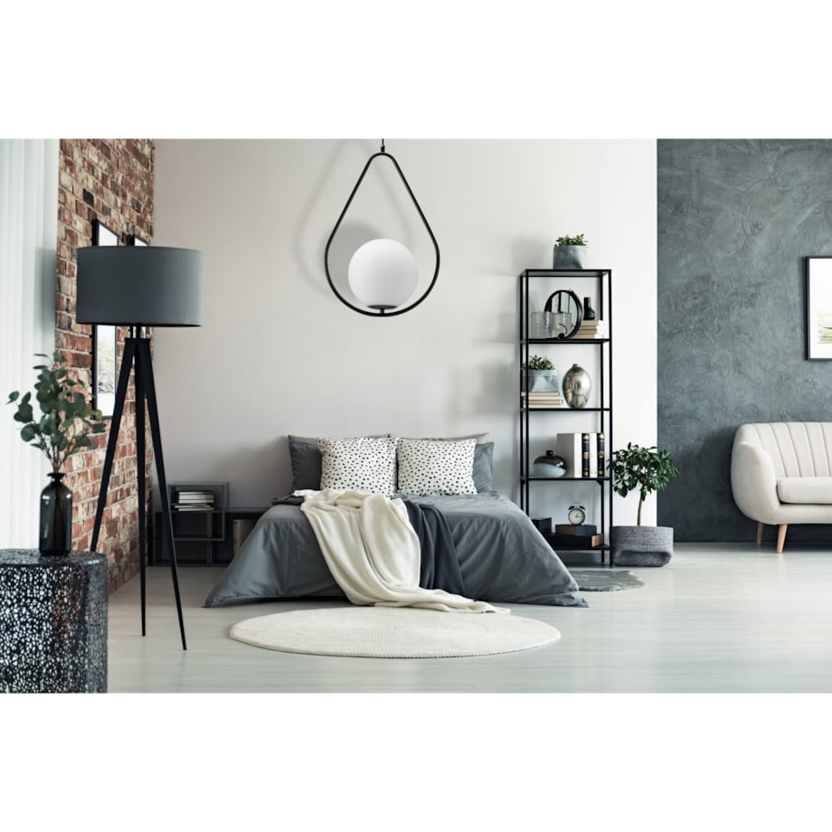 Lampa Sufitowa Wisząca Metal Czarna Loft Black