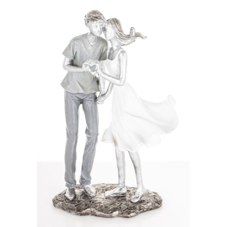 Dekoracja - figurka 24,5x14x7,5 cm PARA - dłonie pokazują serce