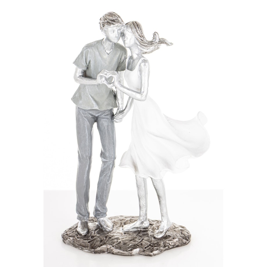 Dekoracja - figurka 24,5x14x7,5 cm PARA - dłonie pokazują serce