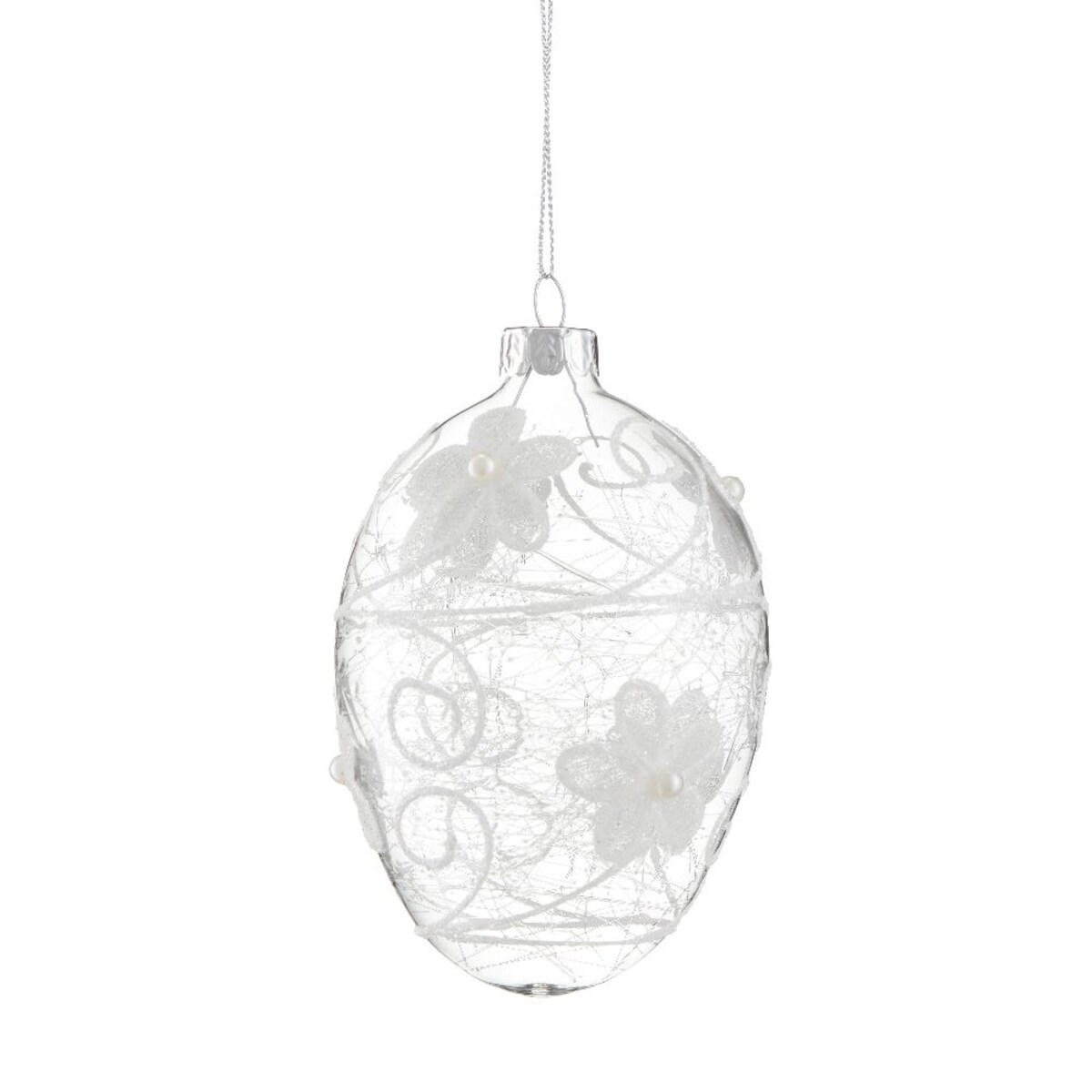 VILLA ITALIA Bombka jajko szklane dekorowane 12 cm