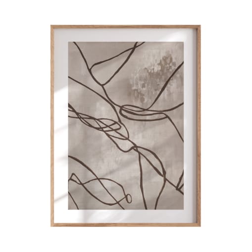 Plakat Lekko zamotane rozmiar 50x70cm w ramie drewnianej Oak